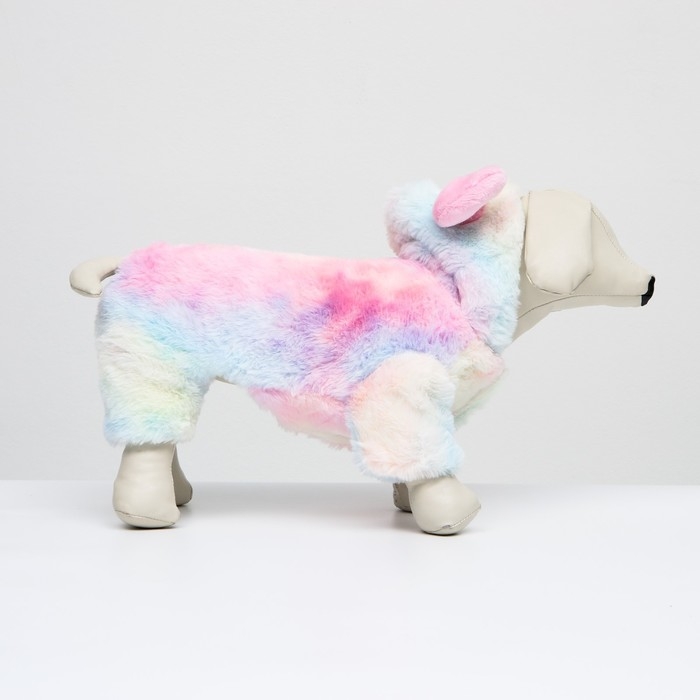 Комбинезон Комбинезон "Зайчонок" с капюшоном , размер XS (ДС 20, ОШ 12 см, ОГ 30см), пастельный