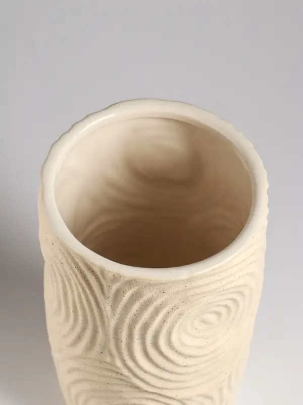 Ваза настольная керамика Ваза настольная керамика "Гуидо" 23х13 см, белый