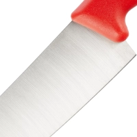 Нож поварской лез 254 мм  толщ 2 мм  3Cr13  красная пластиковая ручка