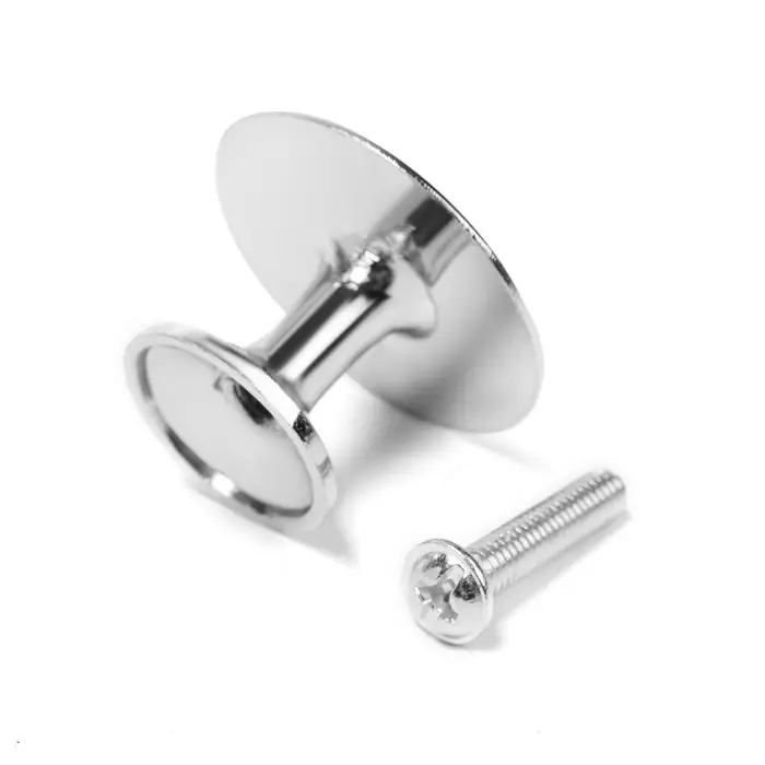 Ручка-кнопка ТУНДРА РК002, цвет хром