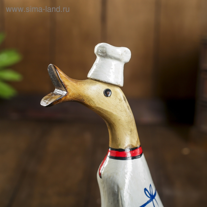 Сувенир Сувенир "Утка шеф-повар" дерево 13х9х27 см