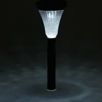 Садовый светильник &laquo;Рифлёный конус&raquo;, уличный, на солнечной батарее, 1 LED, свечение белое