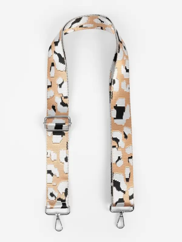 Ручка для сумки &laquo;Леопард&raquo;, стропа, с карабинами, 140&plusmn;1&times;3.8 см, разноцветная