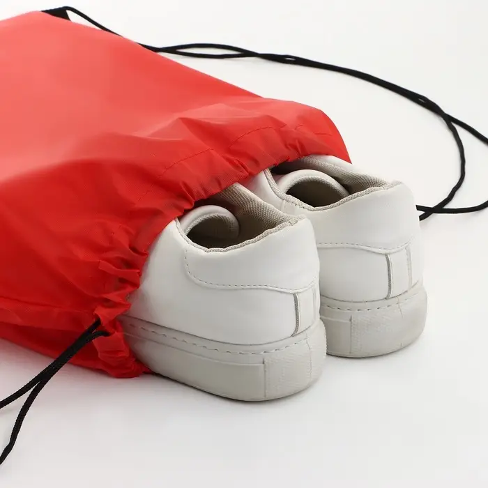 Мешок для обуви, на шнурке, красный