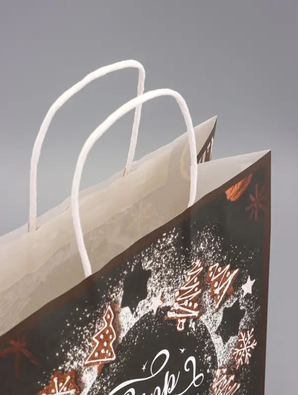 Пакет бумажный подарочный новогодний крафт &laquo;Верь в чудеса&raquo; 32&times;26&times;11 см