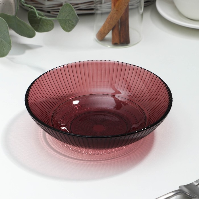 Салатник стеклянный «Луиз», 200 мл, d=16 см, цвет лилак Салатник стеклянный «Луиз», 200 мл, d=16 см, цвет лилак