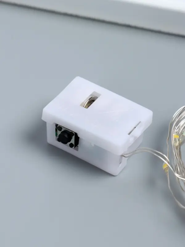 Нить светодиодная для сувениров мульти 20 диодов длина 2 м от батареек 3хCR1130 набор 10 шт   108885