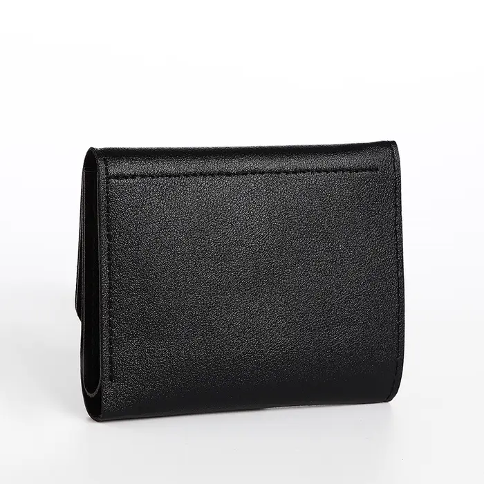 Кошелёк женский на кнопке, цвет чёрный