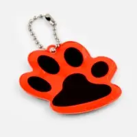 Светоотражающий элемент &laquo;Лапка&raquo;, 5.5&times;4.8 см, цвет оранжевый