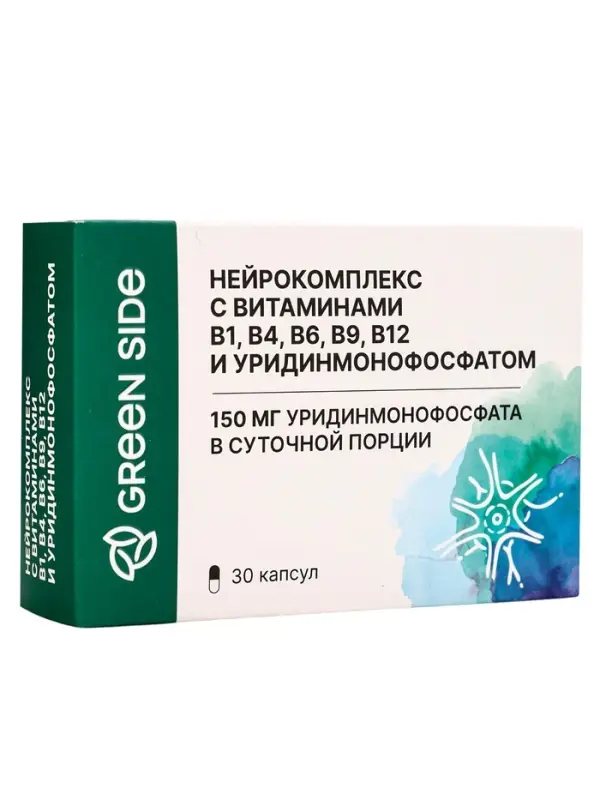Нейрокомплекс уридино монофосфат укрепление нервной системы, 30 капсул, 450 мг