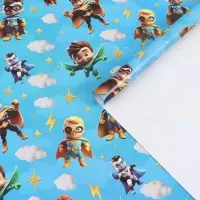 Бумага упаковочная &laquo;Супергерои&raquo;, глянец, 70&times;100 см