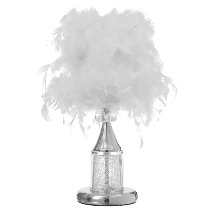 Настольная лампа с подсветкой Настольная лампа с подсветкой "Гламур" E27 40Вт хром 26х26х37см RISALUX