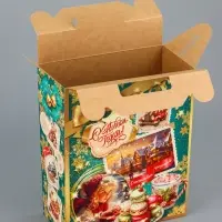 Подарочная коробка новогодняя Вкус детства 17 х 7 х 25,5 см Подарочная коробка новогодняя Вкус детства 17 х 7 х 25,5 см