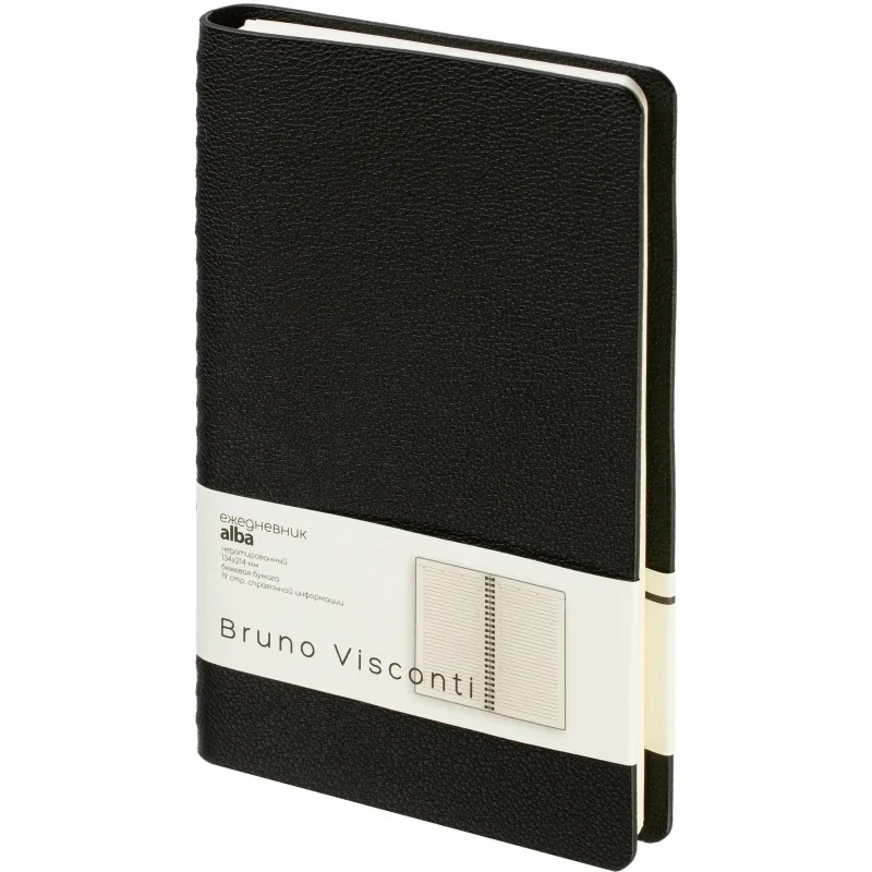 Ежедневник недатированный А5 ALBA черный, 136л 3-783/01