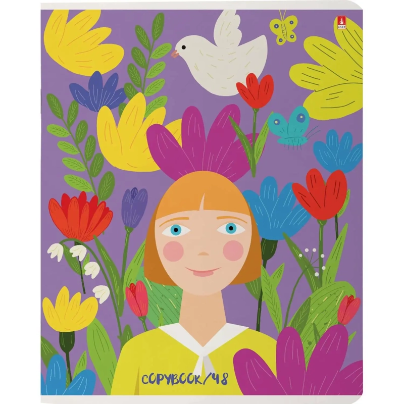 Тетрадь общая А5 ,48л, клетка,скрепка,ЦВЕТ НАСТРОЕНИЯ, 5 шт в уп,7-48-737/5