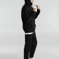 Толстовка с капюшоном унисекс Hoodie, черная, размер XS