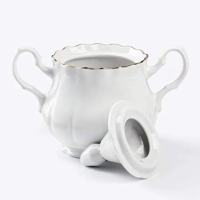 Сахарница Добрушский завод &laquo;Романс&raquo;, 550 мл, фарфор, белая