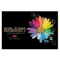 Альбом для рисования А4, 32 листа, "Бал цветов", обложка мелованный картон, матовая ламинация, 3D фольга, блок 100 г/м2, МИКС