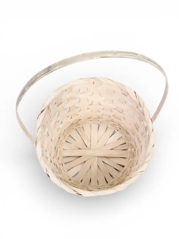 Набор корзин 3 шт 21х21х10 18х18х10 16х16х10 см ручка h=26/24/22см белый