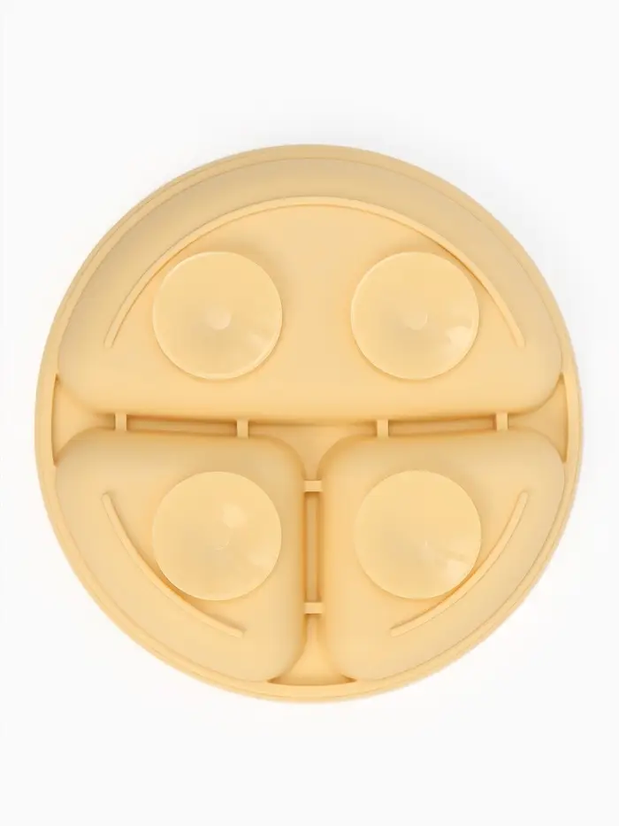 Тарелка детская секционная, 3 секции, молочный, Mum&Baby Тарелка детская секционная, 3 секции, молочный, Mum&Baby