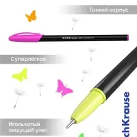 Набор шариковых ручек ErichKrause. Neo Stick Accent, 4 штуки, синий стержень, узел 0.7 мм