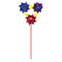 Ветерок &laquo;Вертушка тройная&raquo;, садовая, 18&times;39 см, набор 5 шт., МИКС