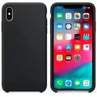 Чехол Iph XS Max Silicon Case 100% ORG Black (c LOGO)