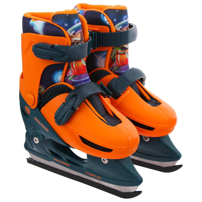 Коньки детские раздвижные ONLITOP «Космос», р. 34-37