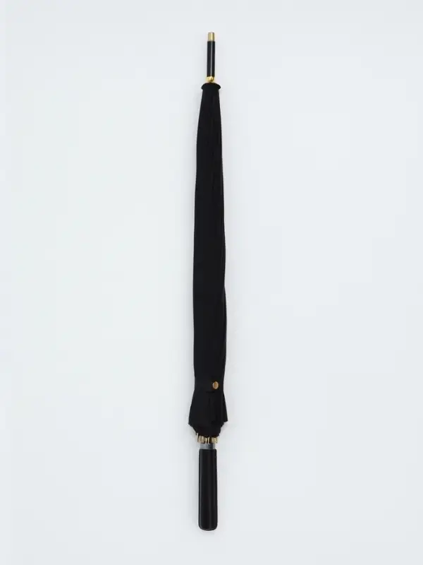 Зонт - трость полуавтоматический &laquo;Однотон&raquo;, 16 спиц, R=51/60 см, d=102 см, чёрный