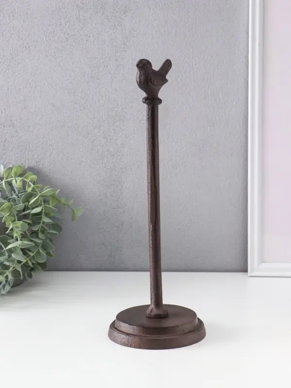 Фигурка чугун, держатель для полотенец бумажных &laquo;Птичка&raquo;, 12&times;12&times;33 см