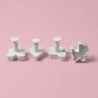 Плунжеры кондитерские Доляна &laquo;Малышок&raquo;, набор 4 шт., пластик, МИКС