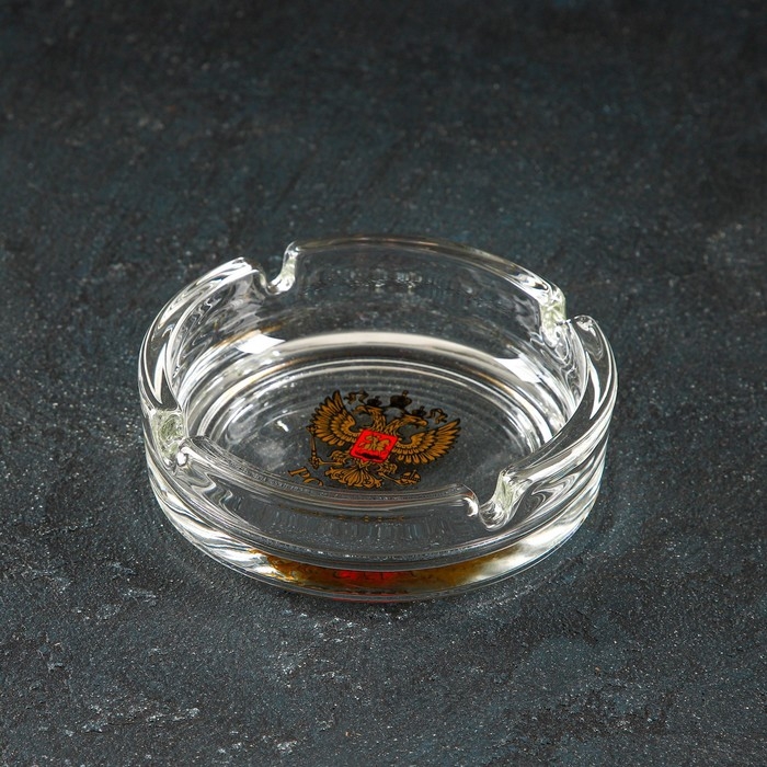 Набор подарочный «Золотой Герб России», 6 стопок 50 мл, пепельница Набор подарочный «Золотой Герб России», 6 стопок 50 мл, пепельница