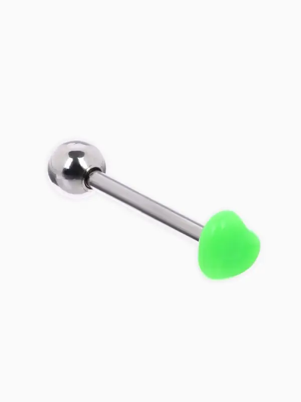 Пирсинг в язык &laquo;Сердце&raquo;, минимал, L=1.9 см, МИКС в серебре