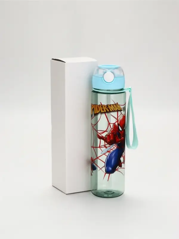 Бутылка пластиковая с трубочкой &laquo;Супергерой&raquo;, 800 мл