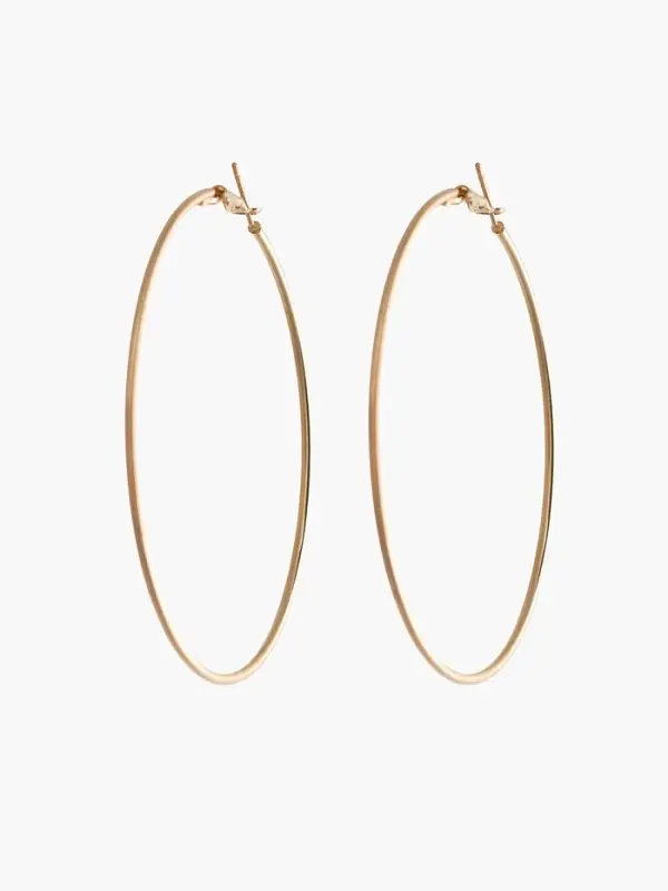 Серьги кольца QF &laquo;Классика&raquo;, d=7 см, цвет золото