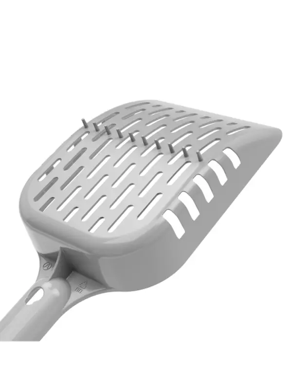 Совок для кошачьего туалета, 24&times;10&times;3 см, пластик, серый