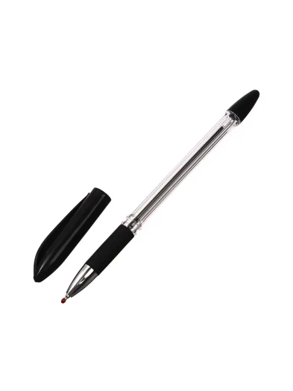 Ручка шариковая 0.5 мм, стержень чёрный, с резиновым держателем Ручка шариковая 0.5 мм, стержень чёрный, с резиновым держателем