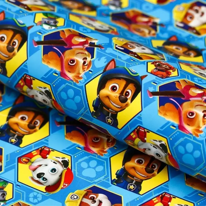 Бумага упаковочная, 70&times;100 см &laquo;Гонщик и Маршал&raquo;, Щенячий патруль