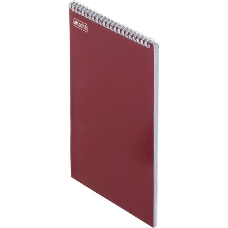 Блокнот на спирали А4 60л. ATTACHE, бордо, блок 60г, обложка 215г