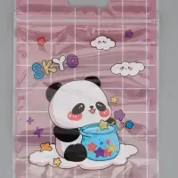 Пакет подарочный, с zip-lock застежкой, "Панда на луне", 15х23 &plusmn; 1см МИКС