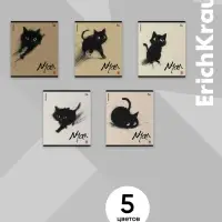 Тетрадь 36 листов в клетк ErichKrause Blur Cat, МИКС