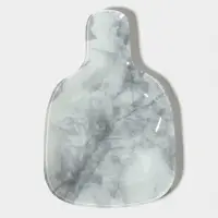 Менажница Доляна &laquo;Марбл белый&raquo;, 2 секции, 27&times;18&times;2 см, стекло, серая