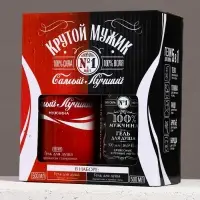 Подарочный набор &laquo;Крутой мужик&raquo;: гель для душа виски и кола, 2&times;500 мл, Чистое счастье
