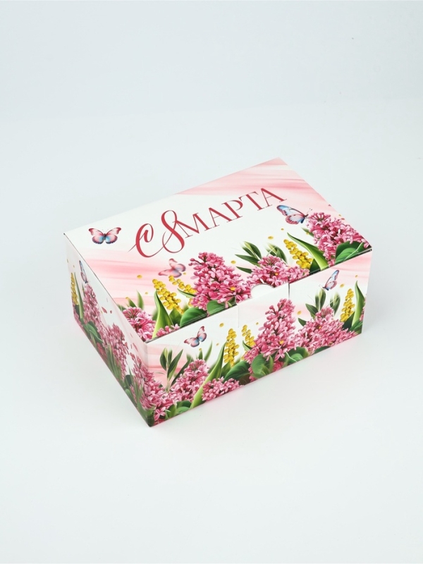 Подарочная коробка, упаковка, «8 марта, нежность», 22 х 15 х 10 см Подарочная коробка, упаковка, «8 марта, нежность», 22 х 15 х 10 см