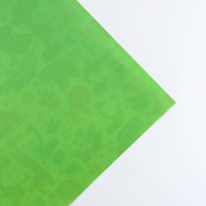 Бумага упаковочная двухсторонняя крафтовая &laquo;Зверята&raquo;, 70 х 100 см