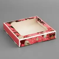 Коробка подарочная сборная с окном, упаковка, «Прекрасных моментов», 16×16×3 см