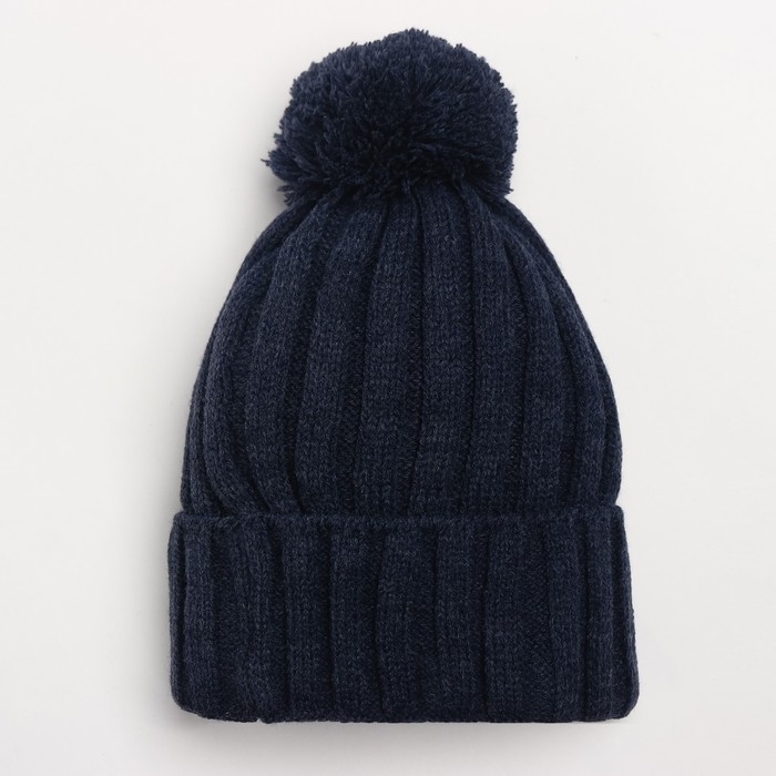 Шапка детская, цвет джинс, размер 47-50