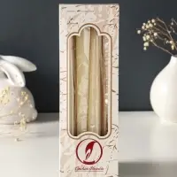 Набор свечей античных, 2.3&times;24.5 см, 5 ч, 55 г, 4 шт., слоновая кость