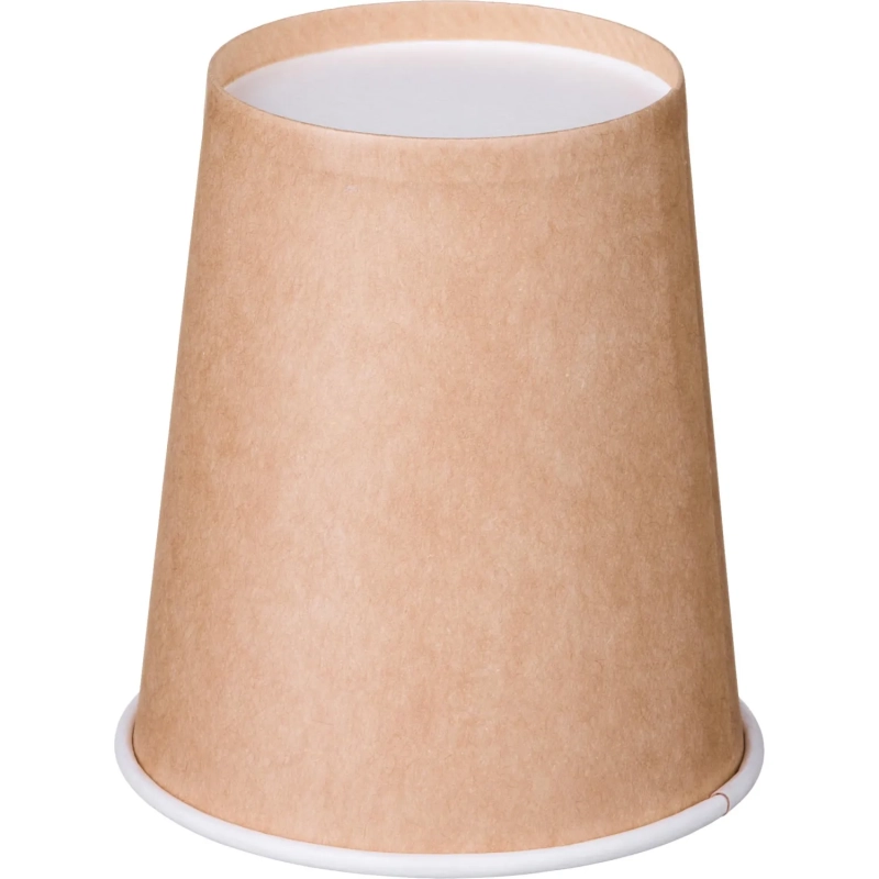 Стакан одноразовый картонный, Крафт, 1-сл, d=80мм, 250мл, 50шт/уп