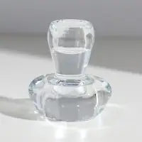 Подсвечник стекло на 1 свечу "Тюльпан на ножке" прозрачный d=2,5 см 6х6х7,5 см